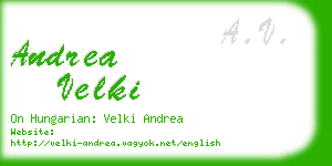 andrea velki business card